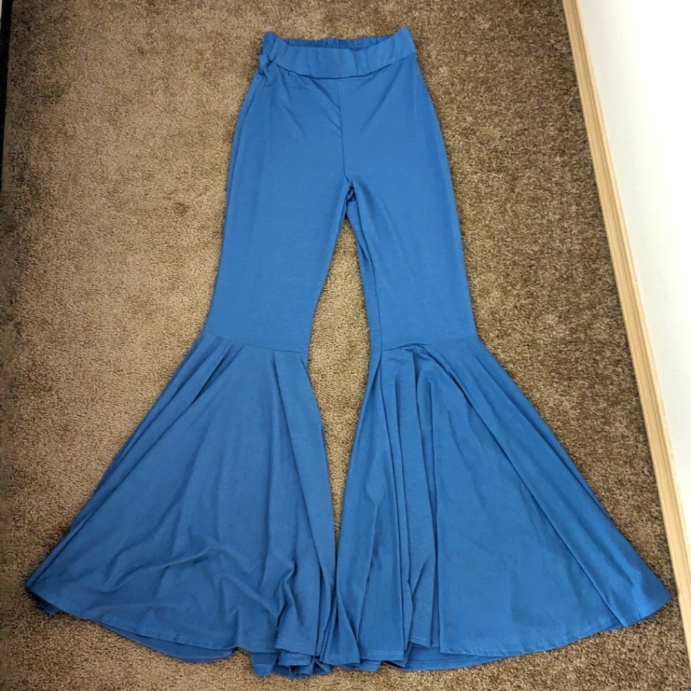 Lucky & Blessed Blue Flare Bell bottom Pants